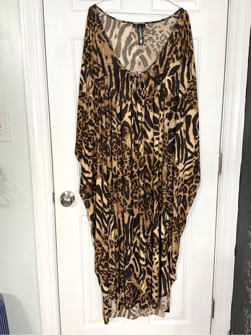 Coldesina Animal Print Kaftan Dress - M/L NWT